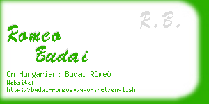 romeo budai business card