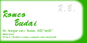 romeo budai business card